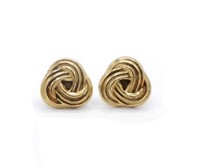 9ct Rose gold trinity knot stud earrings