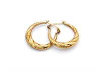 9ct yellow gold Creole earrings