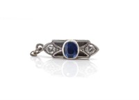 Art Deco sapphire & diamond clasp part