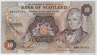 Scotland,10 Pounds,1986 Fancy SN Repeater VF ScCz