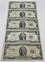 (N) 5 - 1953 $2 Red Seal