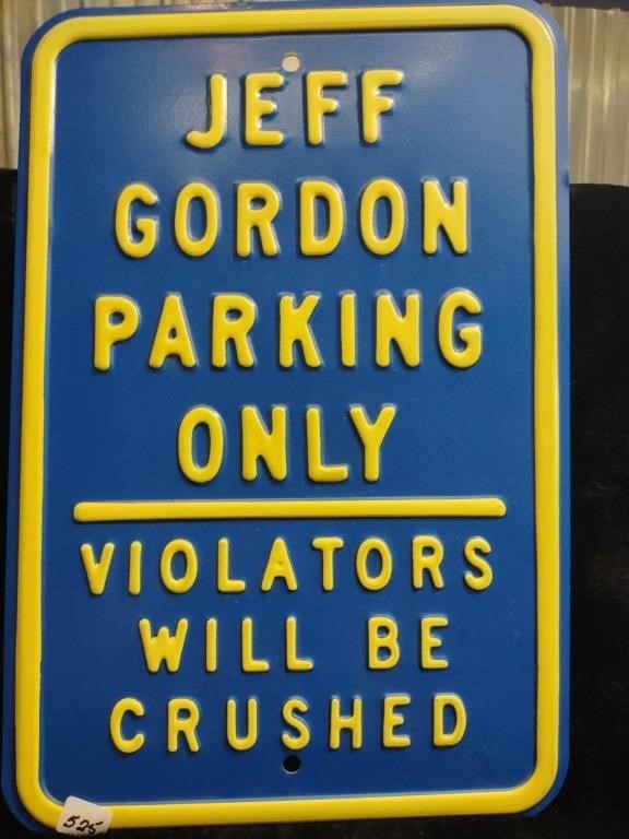 Metal Jeff Gordon 18" Parking Sign