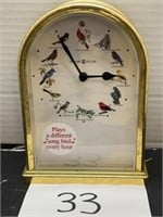 Howard Miller - Bird Chime Mantle Desk Clock -