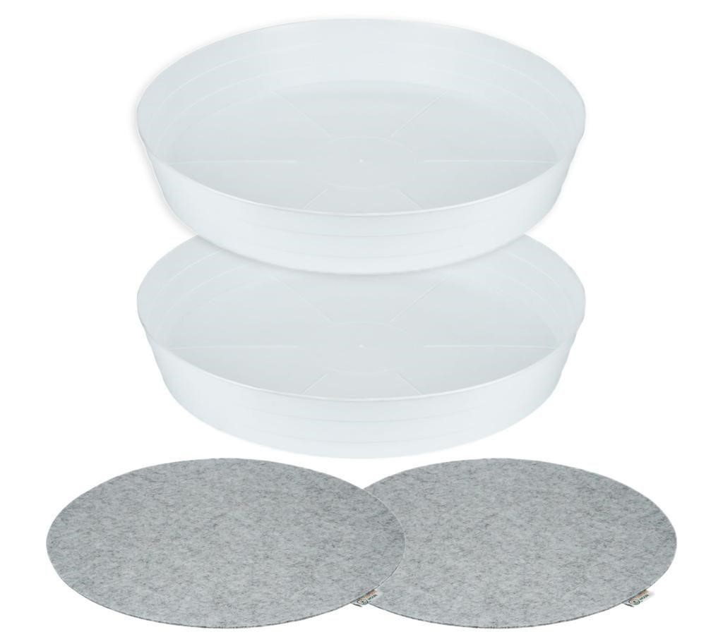 Garden Hour 20" Pack of 2 XL Plant Saucers for