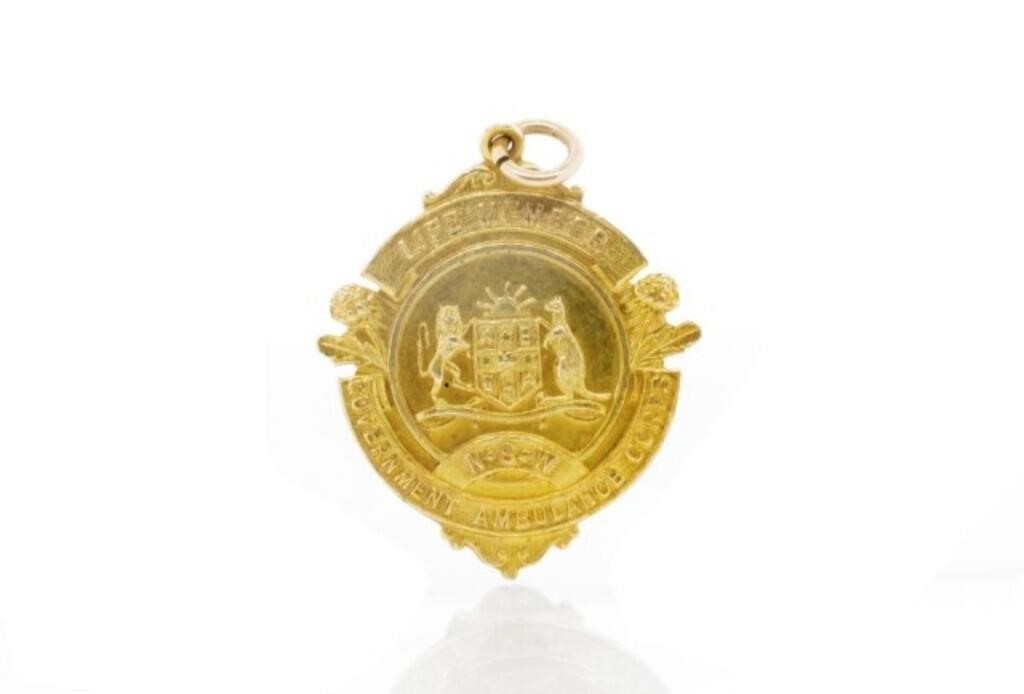 Wallarah NSW  9ct yellow gold Ambulance medal