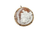 Cameo & 14ct yellow gold Brooch by Giovanni Noto