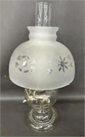 Antique Cut Glass Electrified Table Lamp