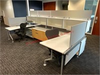 Steelcase 2 Station Cubical w/ 2 Chairs