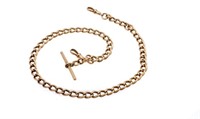 Antique 9ct Rose gold fob chain