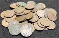 (50) Indian Head Cents