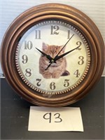 Kitten wall clock