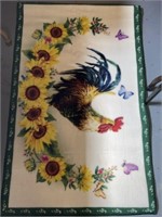 Rooster sunflower rug