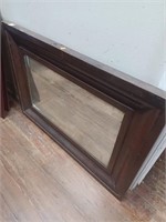 Vtg. Wooden Framed Wall Mirror