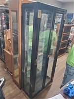 Black Lighted Display Cabinet w/Glass S