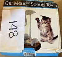Cat mouse spring toy