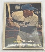(J) 1957 Topps Ernie Banks #55 Chicago Cubs