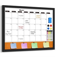 Monthly Whiteboard Calendar & Cork Boards for