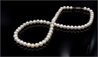 Princess length pearl necklace