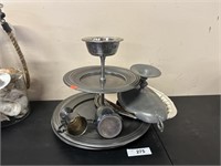 Pewter And Silverplate Serving Items