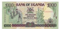 Uganda 1000 Shillings Replacement UNC.RU11