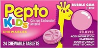 OCT 2025-Pepto Bismol Kids Bubblegum Flavor Chewab