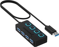 SABRENT USB Hub 4 Port Fast 5Gbps USB Splitter 3.2
