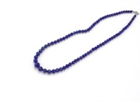 Faceted lapis lazuli necklace
