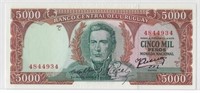 Uruguay 5000 Pesos P50b 1967 UNC Est $35.UR3