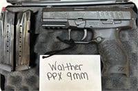 Walther PPX 9MM Pistol w 2 Magazines & Hard Case