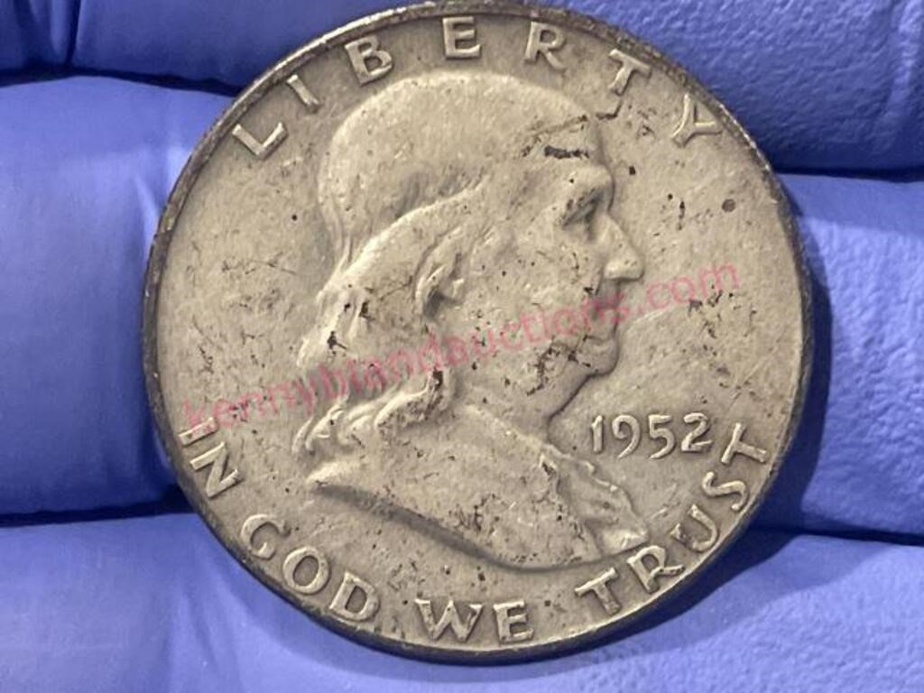1952-D Franklin silver half dollar