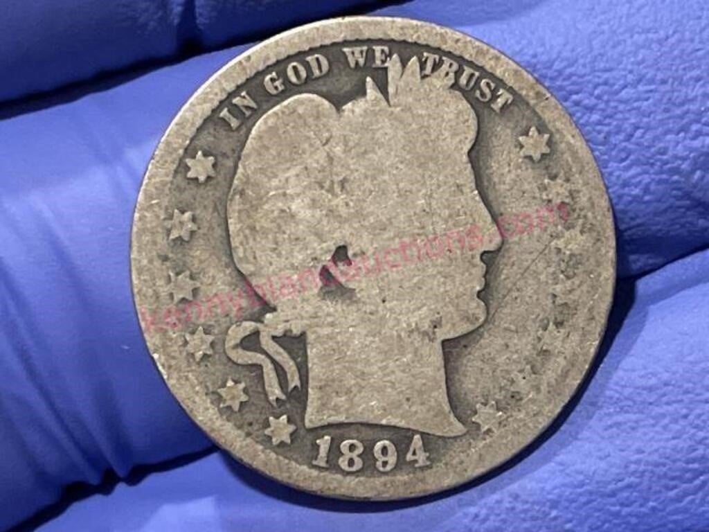 1894-O Barber silver quarter