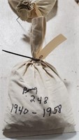 Bag Of 5,000 Wheat Cents 1940-1958