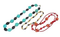 Three beaded necklaces