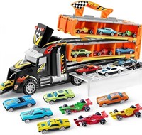 JOYIN Carrier Truck Toys for Kids,5-FT Race Track