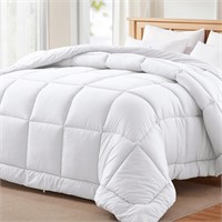 Moslunaâ„¢ White Comforter King Size, All Season