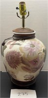 Vintage floral lamp; needs repair