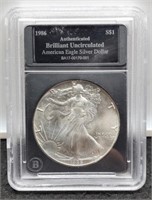 1986 Slab Silver Eagle BU