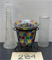 (3) decorative vintage vases