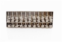 Antique Chinese Export silver abacus brooch
