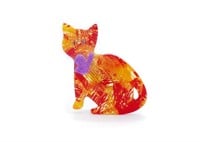 Lea Stein ginger cat brooch