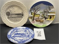 (3) vintage decorative plates