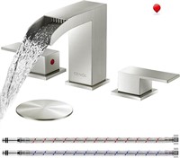CEINOL Bathroom Faucet Oil Brushed Nickel Waterfal