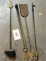 Vintage brass Fireplace accessories