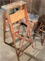 Archbold ladder, stools, sawhorse & more. Basement