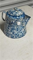Blue & White Enamel Coffee Pot