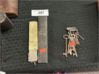 Pair Of Antique Shaving Razors + Keys