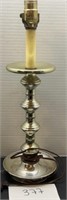 Vintage brass candlestick lamp