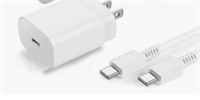 Samsung Fast Charger, 20W, USB-C port, Type-c to T