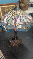 Dragonfly Leaded Tiffany Style Lamp