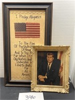 President Kennedy / pledge of allegiance wall art